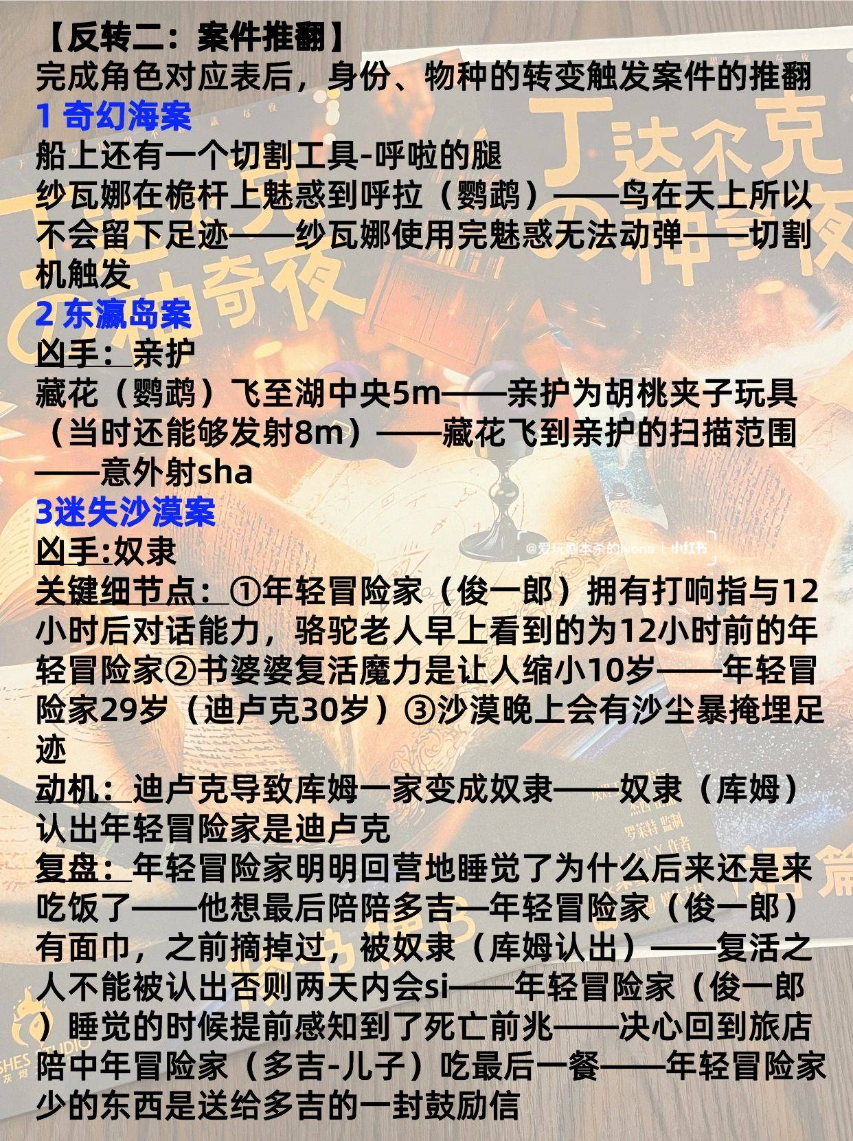 神奇的手表苹果版:剧本杀《丁达尔克的神奇夜》电子版剧本凶手是谁剧透+真相答案复盘解析-第3张图片-亚星国际官网